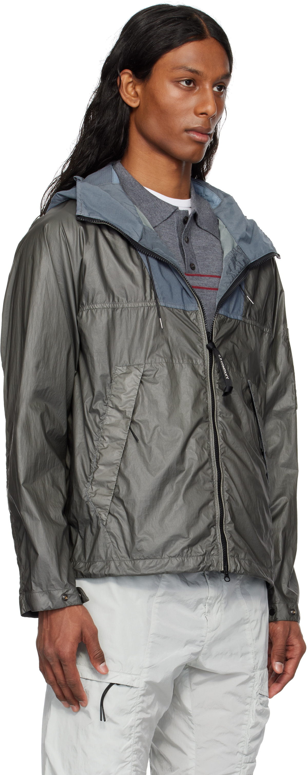 ジャケット・アウター C.P. Company AIR-NET Lens Jacket C.P. Company Chrome Air-Net Lens Jacket White – Garmz Factory