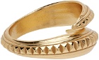 Emanuele Bicocchi Gold Pyramid Spiral Ring