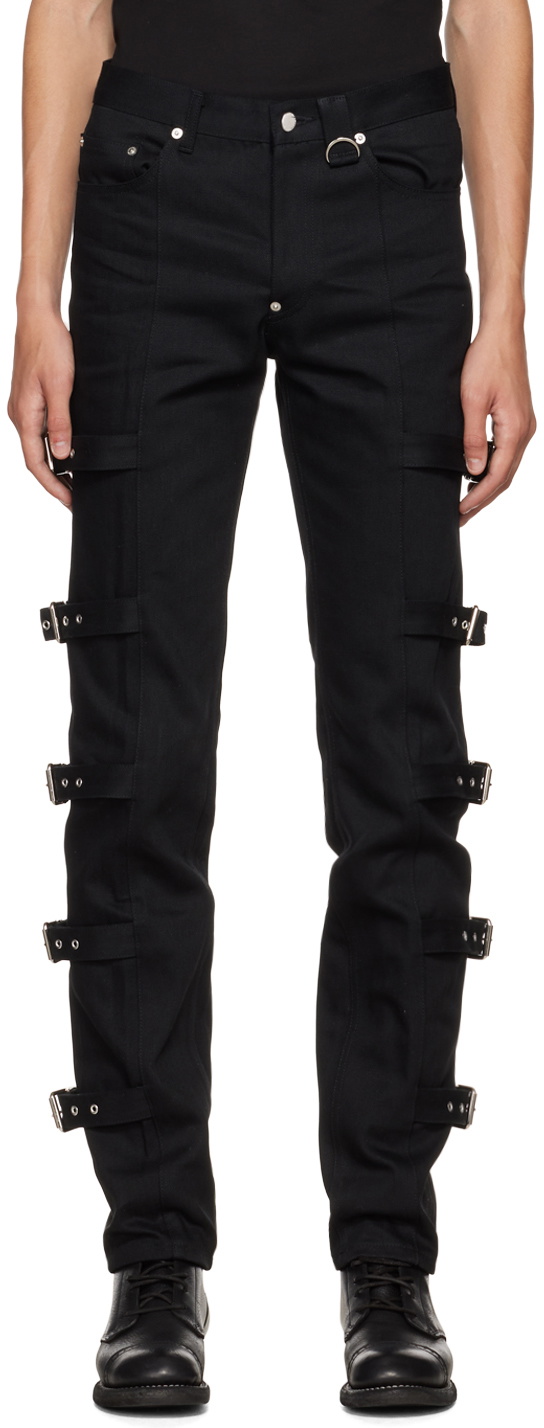 Johnlawrencesullivan Black Bondage Jeans Johnlawrencesullivan