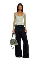 Diesel Slim fit top with digital print - Tops Womens in Multicolor