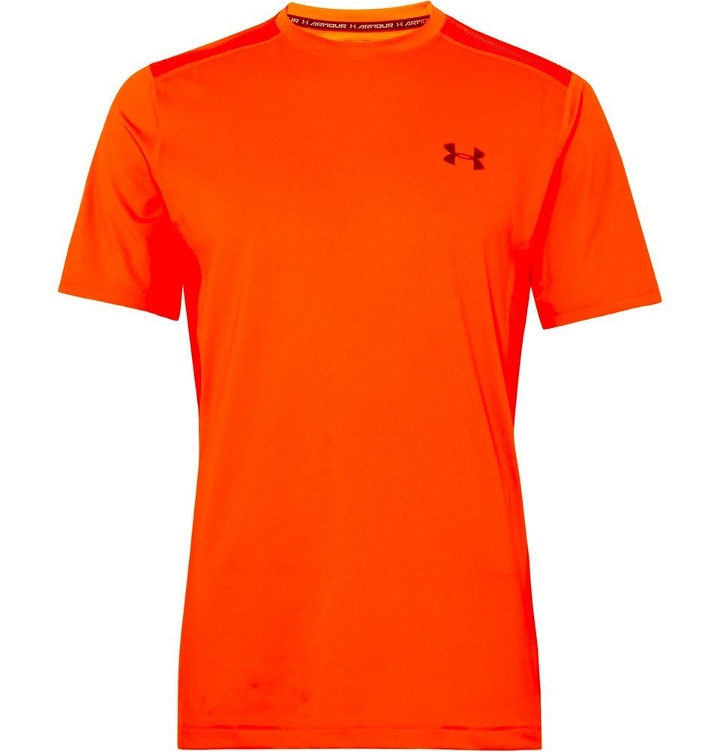 Photo: Under Armour - Raid Mesh-Panelled HeatGear T-Shirt - Men - Orange