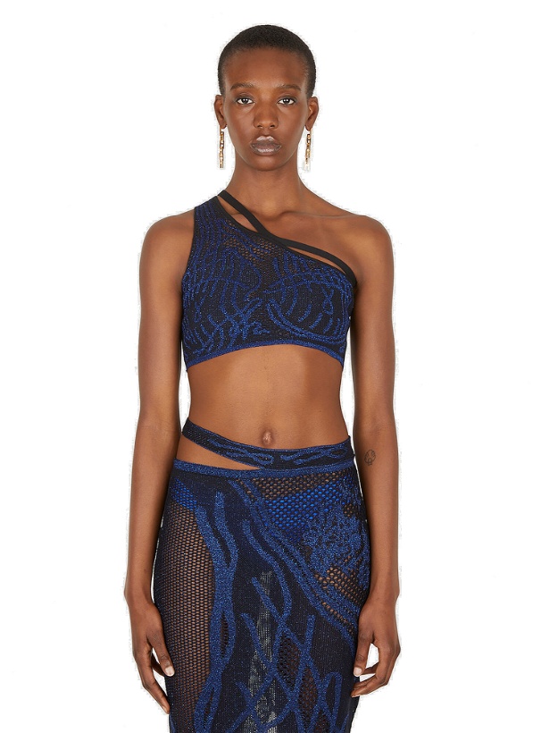 Photo: Birth Of Venus Knitted Crop Top in Blue