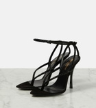 Saint Laurent Nadja embellished suede sandals