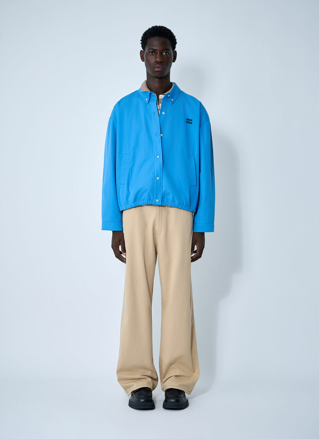 Miu Miu Logo Motif Blouson Jacket
