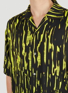 Graphic Print Bowling Shirt in Black