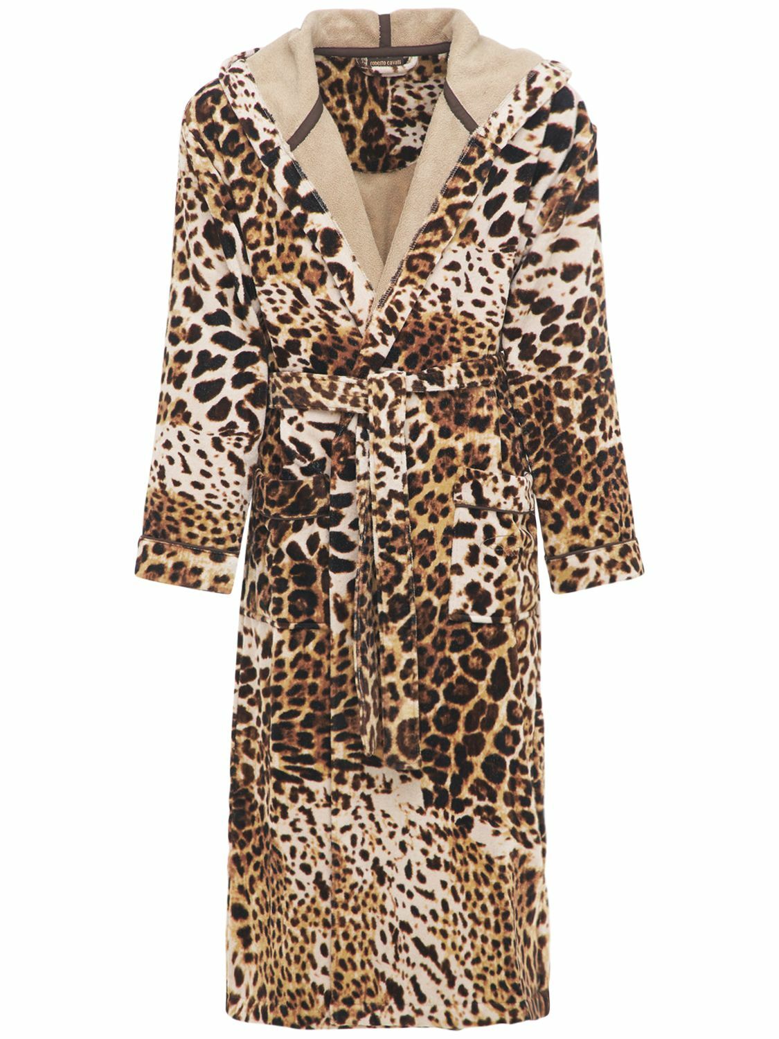ROBERTO CAVALLI Bravo Hooded Cotton Bathrobe