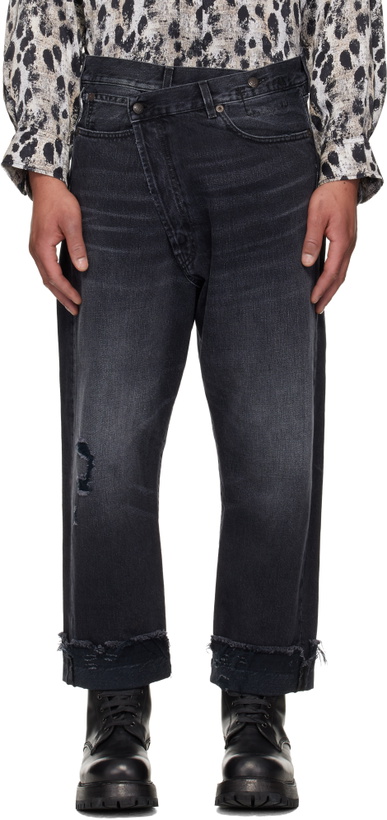 Photo: R13 Black Crossover Jeans