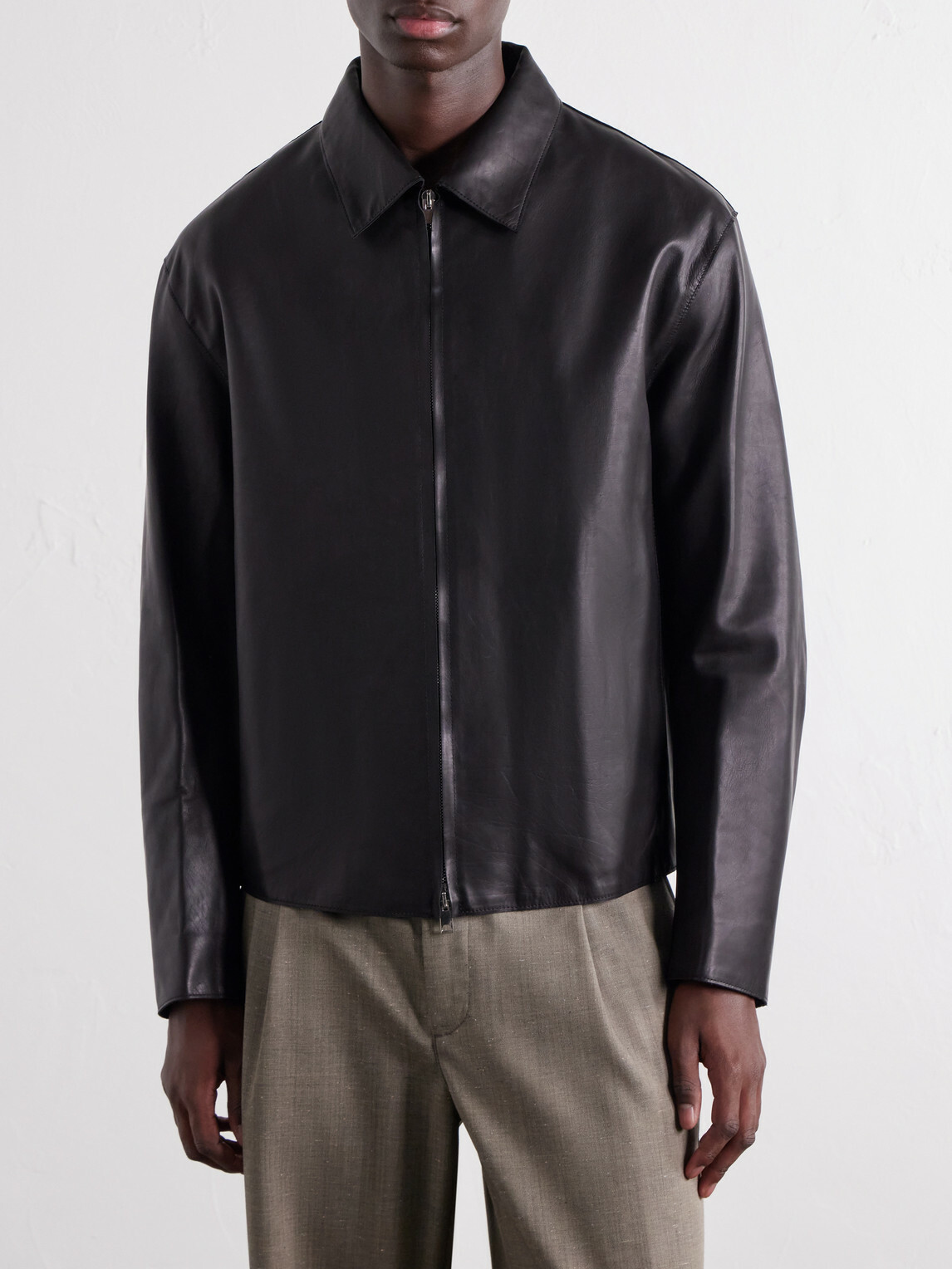 YOKE - Leather Jacket - Black