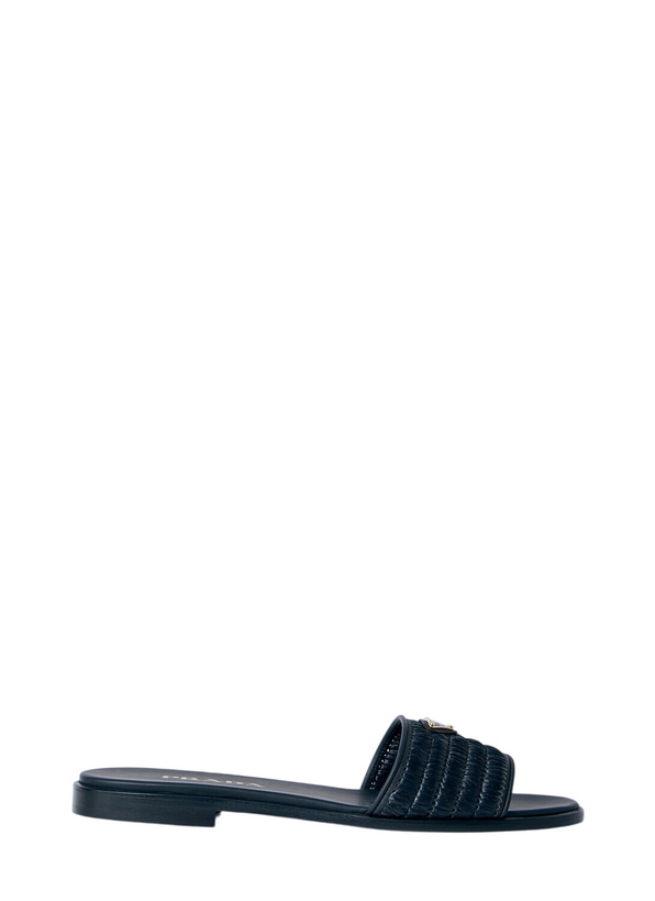 Photo: Prada Leather Slides With Crochet Details