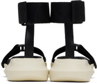 Rick Owens Black Hollywood Strap Spartan Geth Slide Sandals