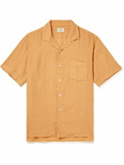Hartford - Palm Mc Pat Camp-Collar Linen Shirt - Orange