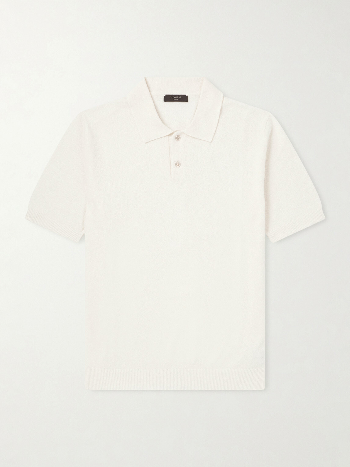 Slowear - Slim-Fit Cotton-Blend Terry Polo Shirt - Neutrals