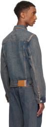 Paul Smith Blue Overdyed Trucker Denim Jacket