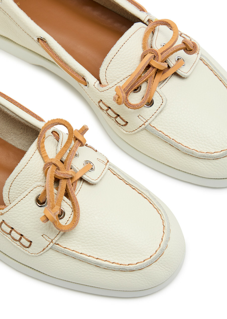 Atp Atelier Nesso Grained Leather Loafers Beige