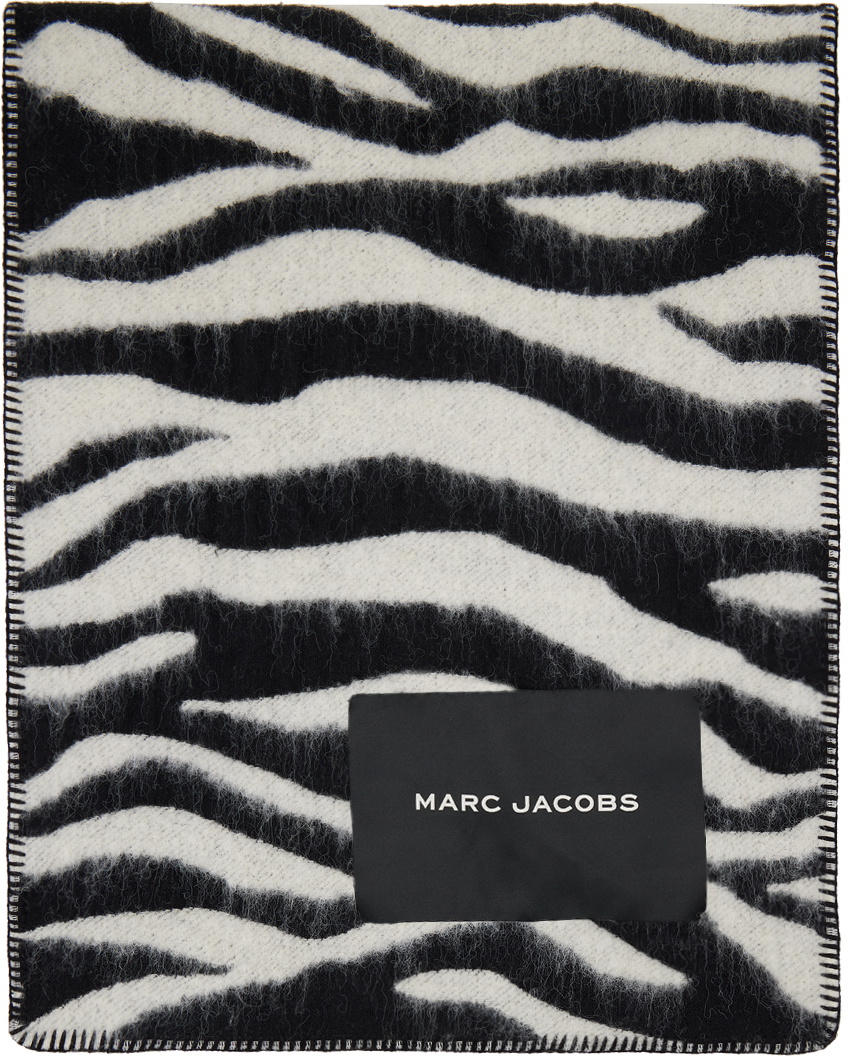 Marc Jacobs Black & White 'The Zebra Brushed' Scarf