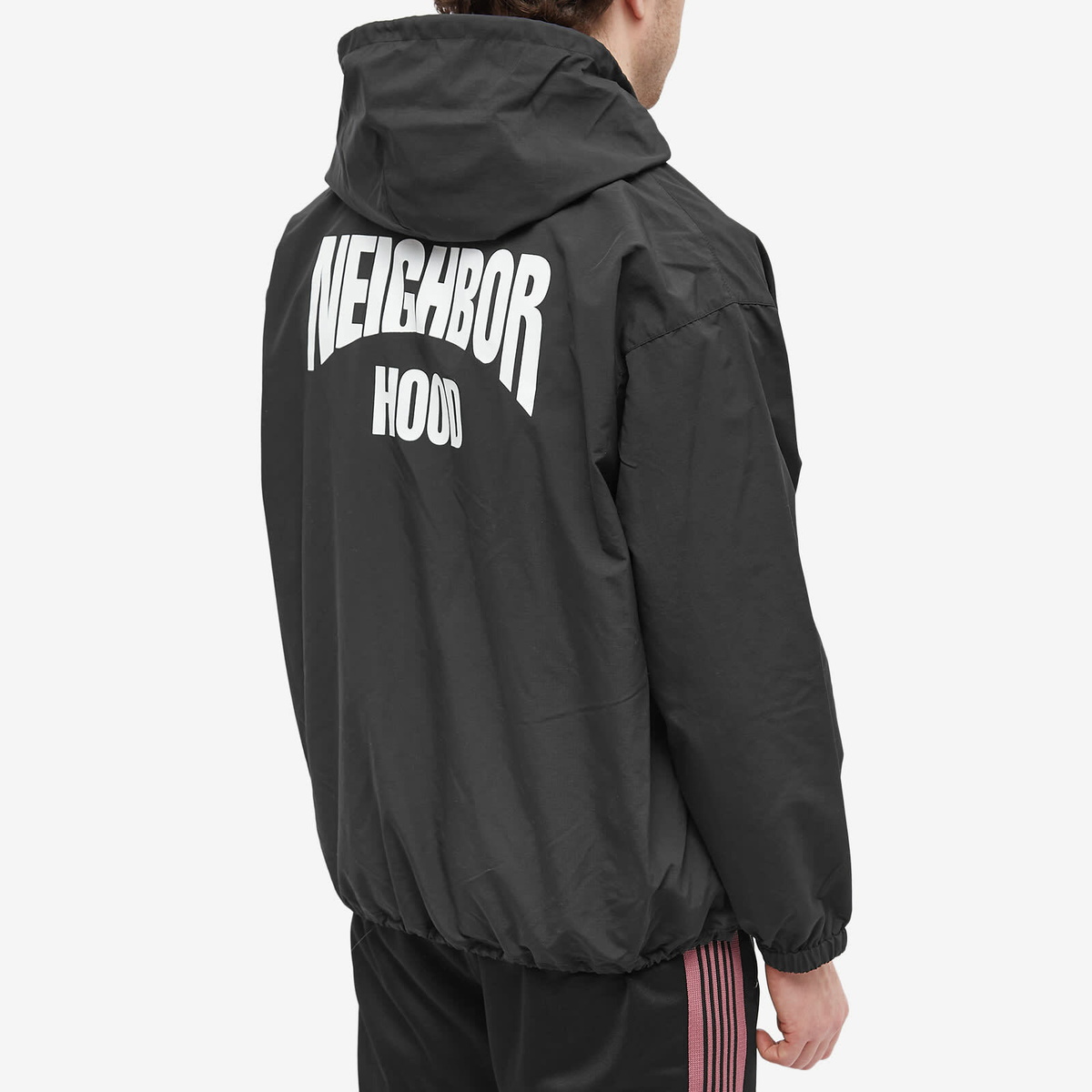 Neighborhood Men's Anorak Logo Jacket in Black Neighborhood