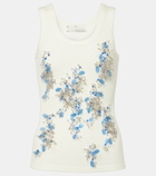 Xu Zhi Beaded ribbed-knit tank top
