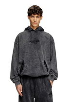 Diesel Gathered acid-wash hoodie - Sweaters - Unisex - Grey