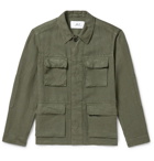 Mr P. - Garment-Dyed Linen Overshirt - Green