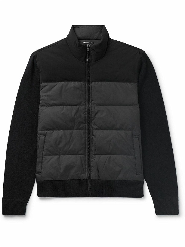 Photo: James Perse - Quilted Nylon-Panelled Wool and Cashmere-Blend Down Jacket - Black