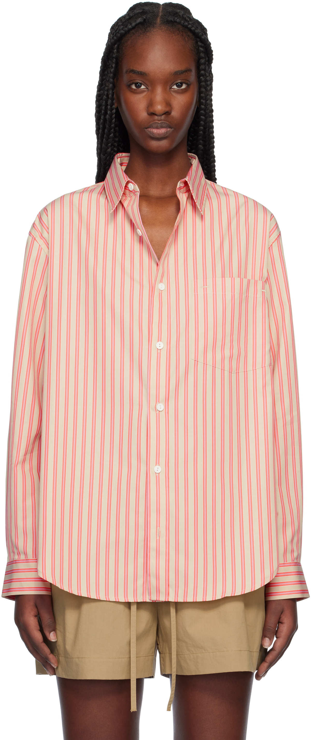 Matteau Pink Classic Stripe Shirt
