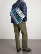 Neighborhood - Newspaper Mod Appliquéd Terry-Trimmed Cotton-Canvas Tote Bag