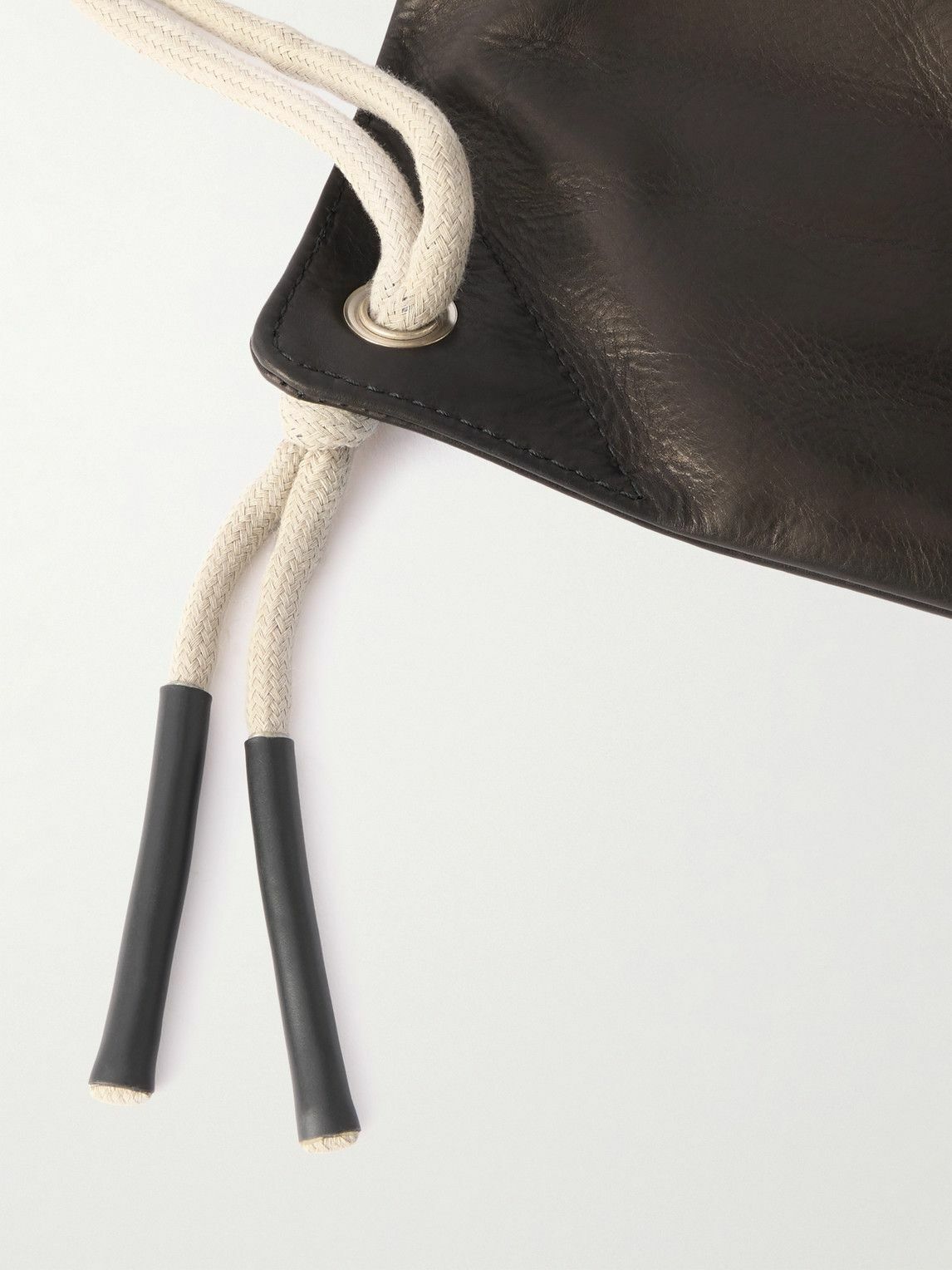 Rick Owens - Embellished Leather Drawstring Backpack