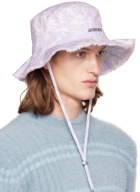 JACQUEMUS White & Purple 'Le Bob Artichaut' Bucket Hat