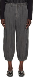 Y's Gray Ko-Elastic Hem Trousers