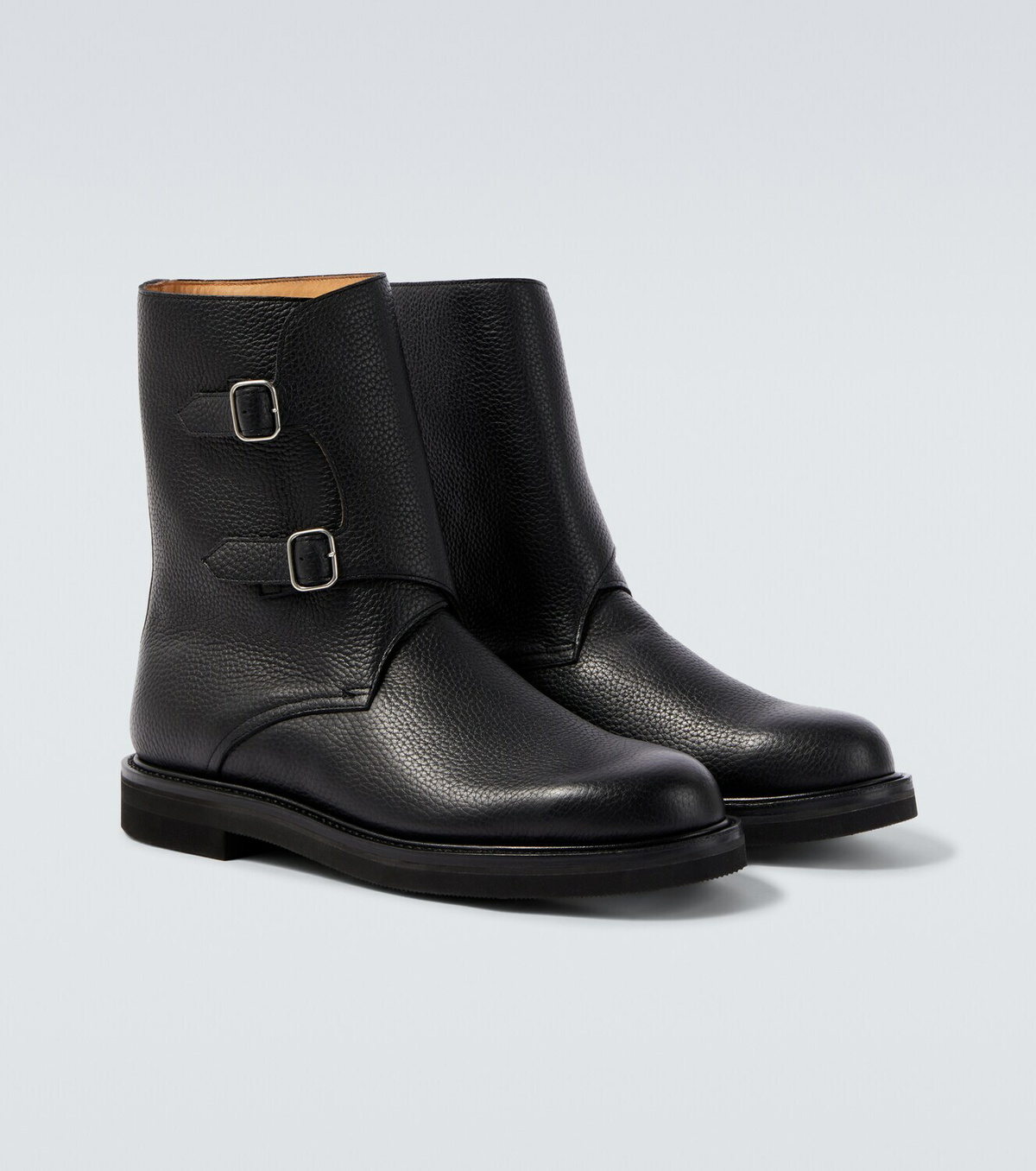 Auralee Leather biker boots