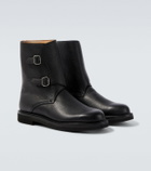 Auralee Leather biker boots