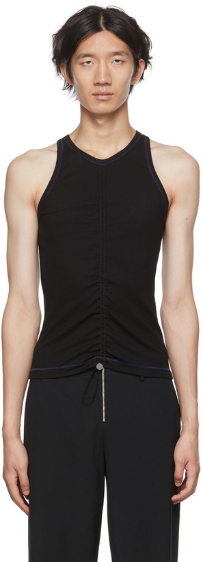 Photo: Dion Lee Black Ruched Tank Top
