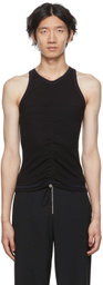 Dion Lee Black Ruched Tank Top