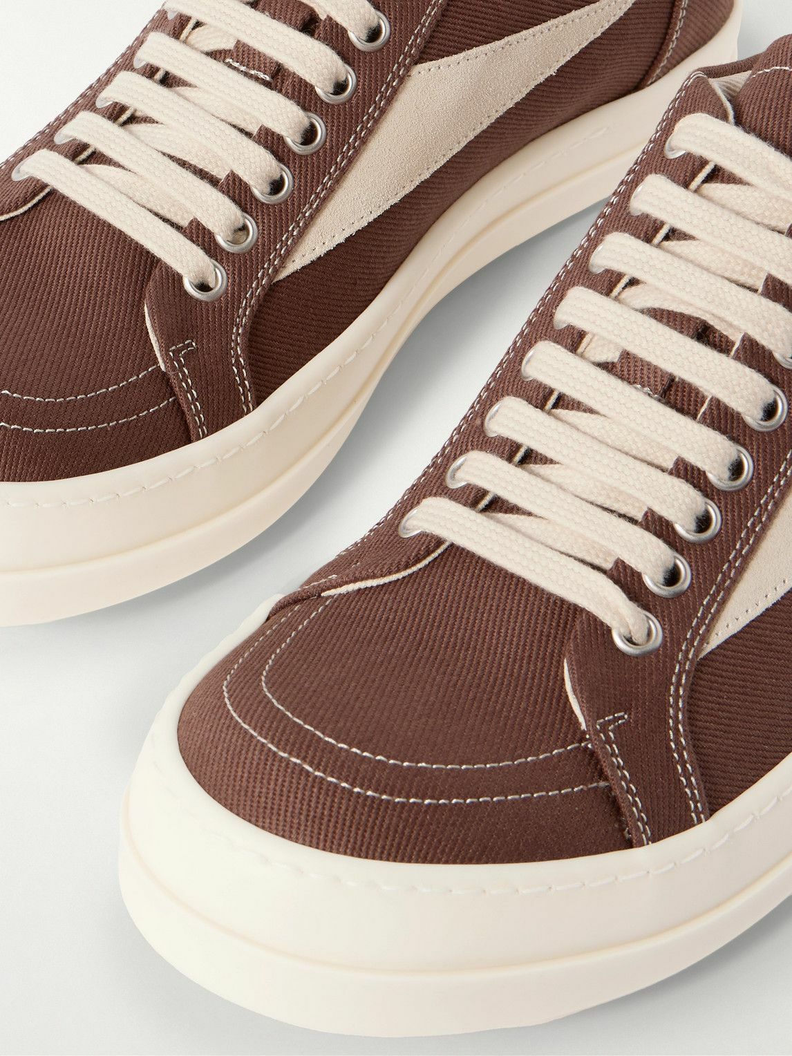 DRKSHDW by Rick Owens - DRKSHDW Vintage Suede-Trimmed Denim