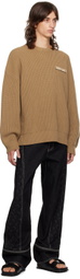 Marine Serre Tan MS Crewneck Sweater