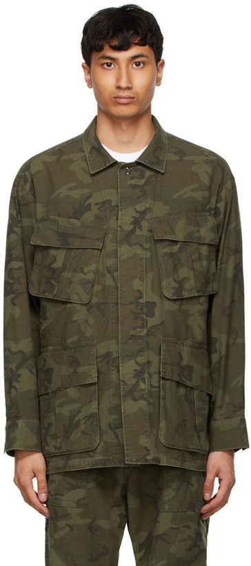 Photo: Neighborhood Khaki Camouflage Fatigue Jacket