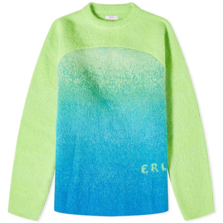 Photo: ERL Unisex Gradient Rainbow Sweater in Green