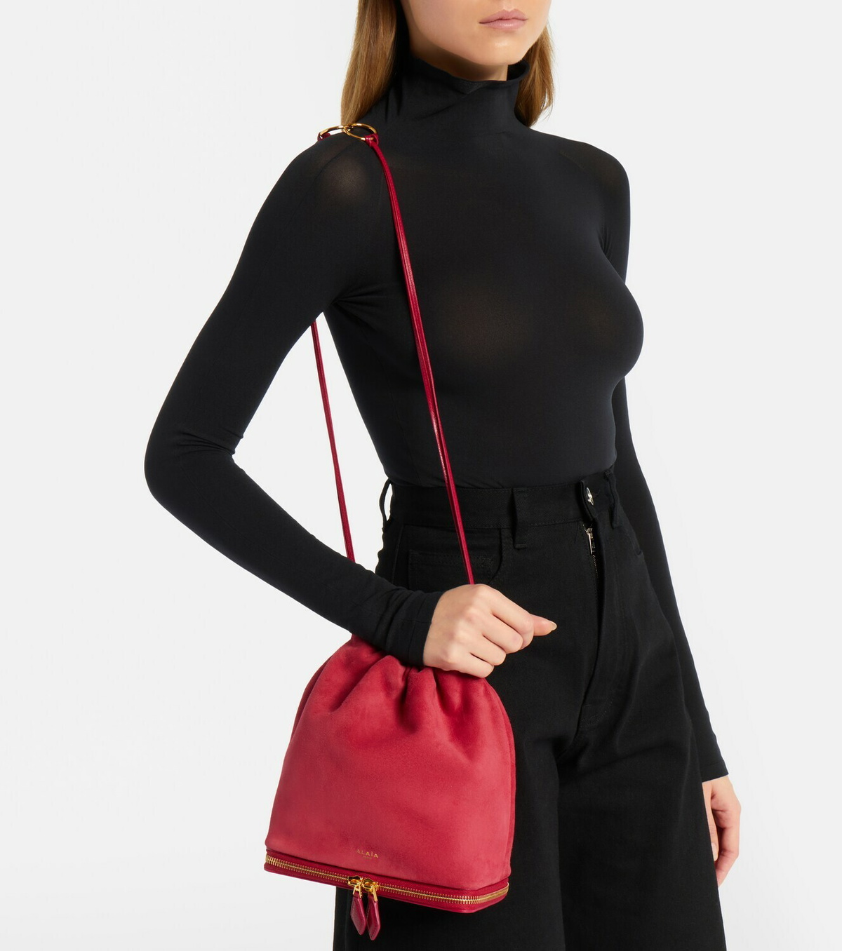 Alaïa Le Pochon suede bucket bag