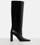 Alaïa Square 90 leather knee-high boots