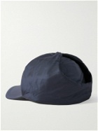 Aspesi - Logo-Appliquéd Padded Quilted Shell Trapper Hat - Blue