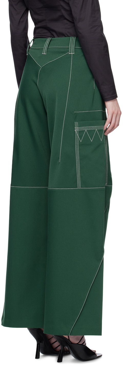 Kiko Kostadinov Green Angled Trousers Kiko Kostadinov Kiko Kostadinov Green Angled Trousers Kiko Kostadinov