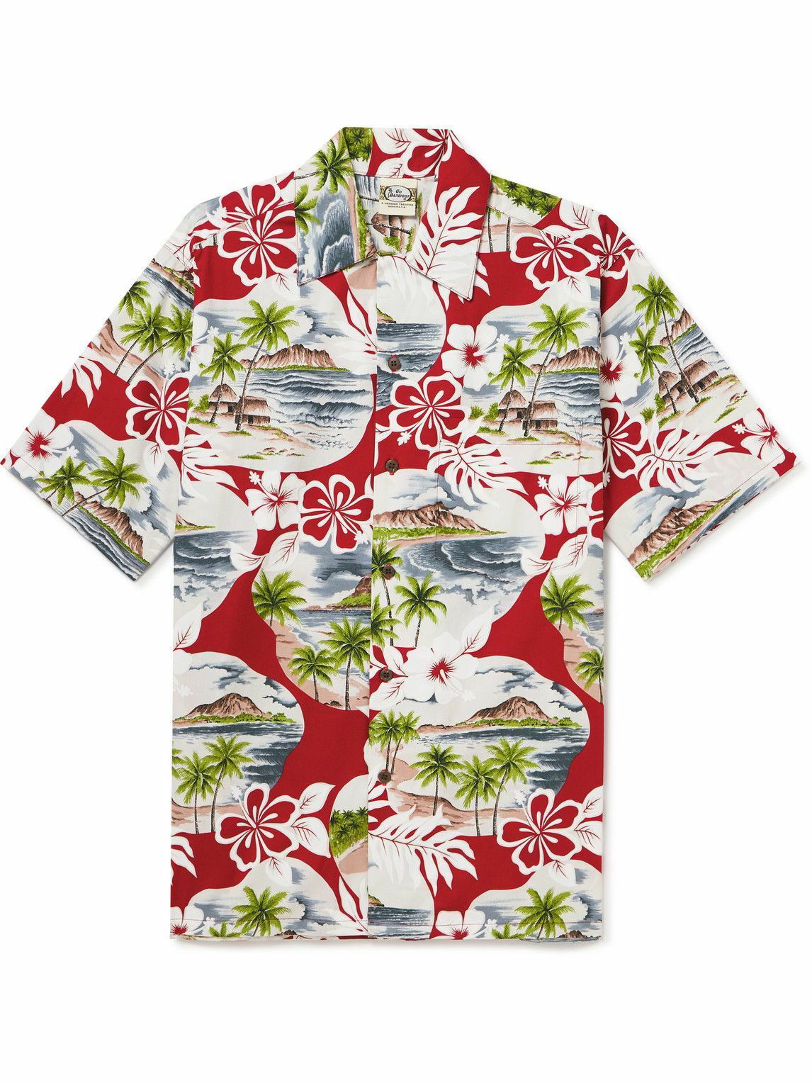 island red hawaiian cotton shirt