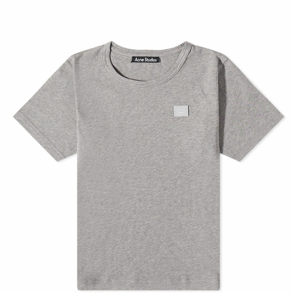 Photo: Acne Studios Mini Men's Nash Face T-Shirt in Light Grey Melange