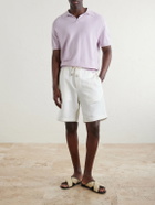 Canali - Straight-Leg Linen And Silk-Blend Bermuda Shorts - White