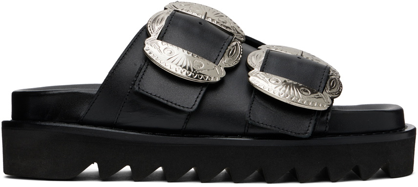 Toga Pulla Black Buckle Sandals Toga Pulla