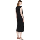 TOTEME Black Tie-Waist Jersey Midi Dress