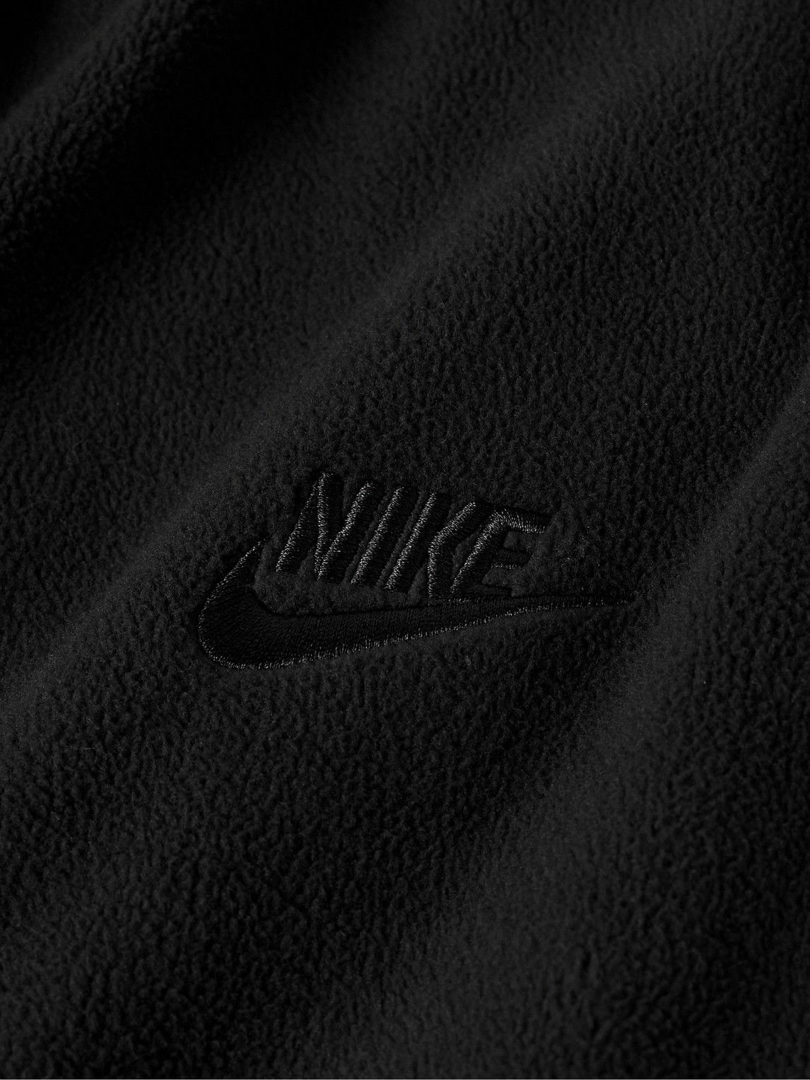 Nike - Club Straight-Leg Logo-Embroidered Nylon-Trimmed Fleece Sweatpants -  Black Nike