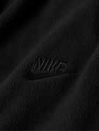 Nike - Club Straight-Leg Logo-Embroidered Nylon-Trimmed Fleece Sweatpants - Black