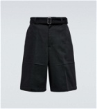 Jil Sander Wool gabardine belted shorts