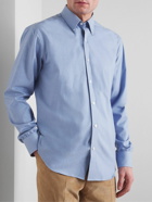 Kingsman - Button-Down Collar Cotton-Twill Shirt - Blue